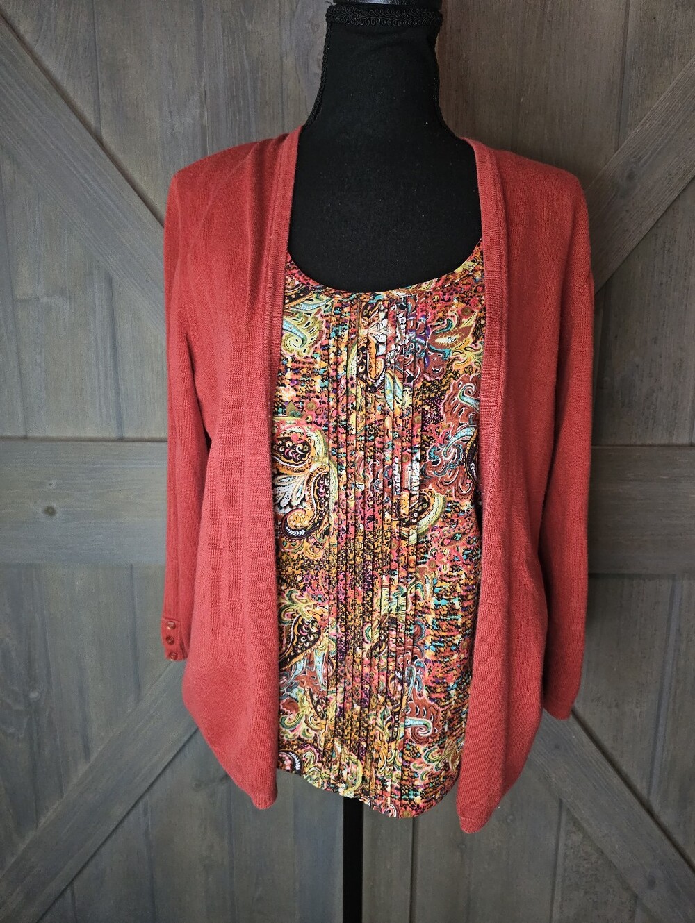 Notations Layered Cardigan sz Medium